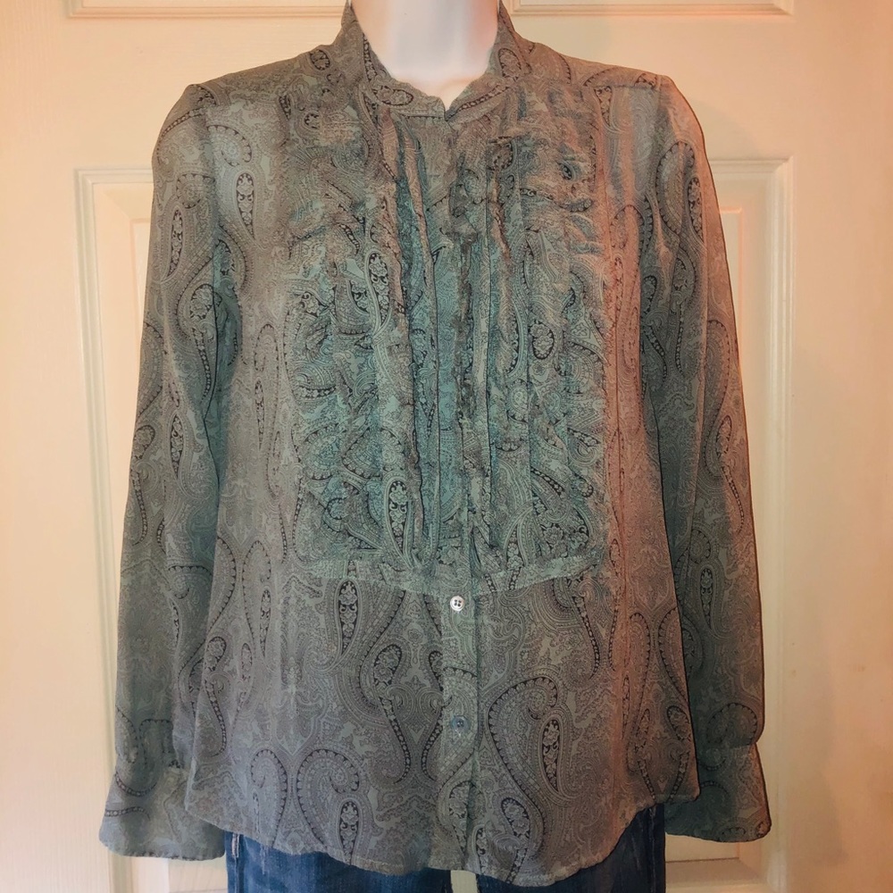 J. Crew Paisley Dress Blouse